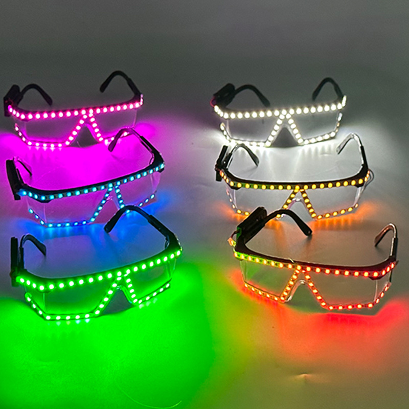 Equipo de salto discoteca LED luminoso gafas de protección ocular bar KTV divertido ambiente accesorios puesto en el mercado nocturno juguetes para niños