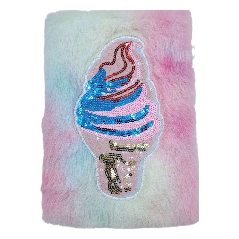 Venta directa de fábrica spot lentejuelas helado bordado pegatinas felpa cuaderno cuaderno cuaderno manual libro de cuentas papelería regalo A5