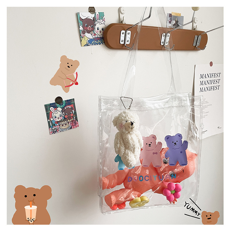 Wholesale Cartoon Color Printing Bear Transparent Shoulder Bag Nihaojewelry display picture 51