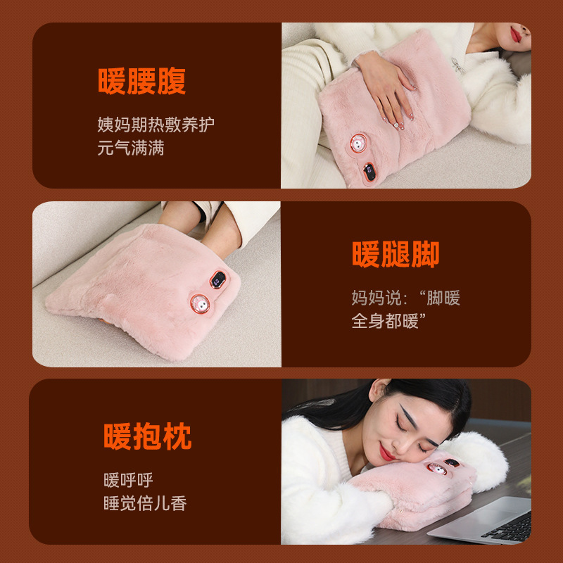 新型グラフェン暖手宝恒温加熱usb充電暖宝デジタル表示無水携帯暖手袋クロスボーダー|undefined