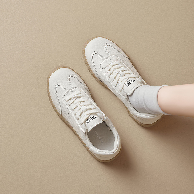 Augu Shi Deng zapatos blancos para mujeres 2025 verano nuevo estilo de fondo grueso estilo académico zapatos de skate casuales Retro Gundam zapatos de entrenamiento