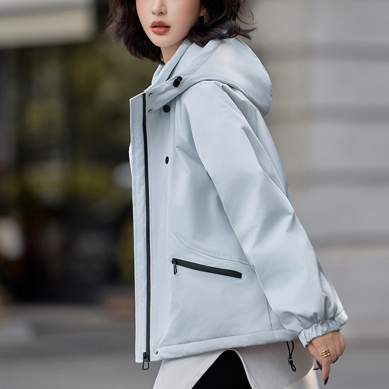 连帽夹棉外套女冬季2025新款棉袄高级感休闲大码加厚派克棉服上衣|undefined