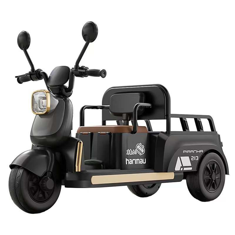 Motocicleta eléctrica para niños, triciclo para adultos, coche de juguete eléctrico para niños, coche de juguete de control remoto para niños y niñas