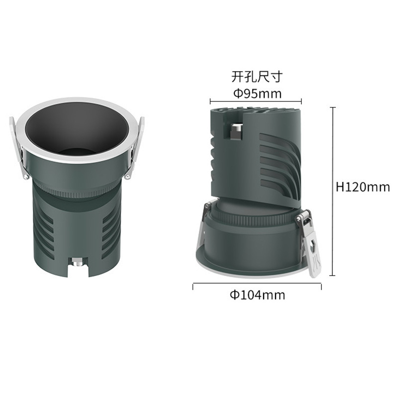 Anti-deslumbrante LED de alta potencia downlight sala de estar dormitorio borde estrecho sin lámpara principal de la colina de la nueva lámpara de punto