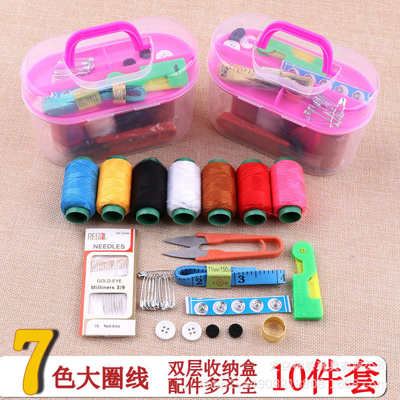 1 caja de costura traje hogar MINI BOLSA DE COSTURA a mano costura portátil herramienta de costura caja de almacenamiento traje