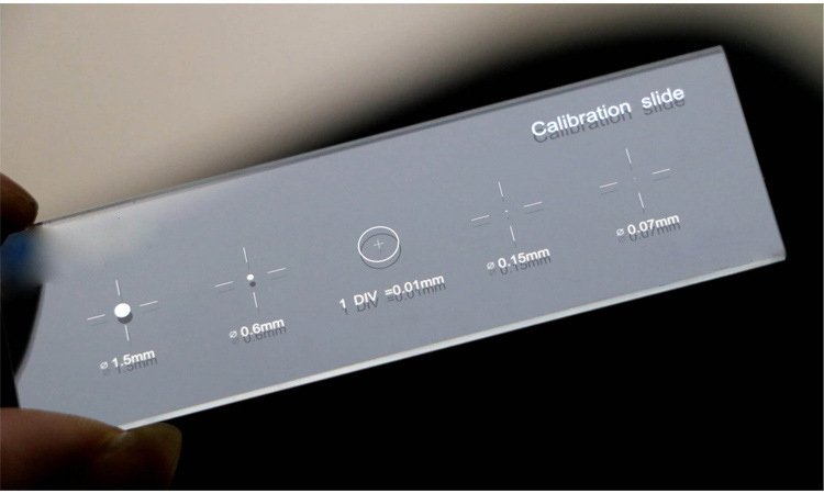 显微镜 物镜测微尺 分划板 金相校正片 校准尺 镜台测微尺 0.01mm