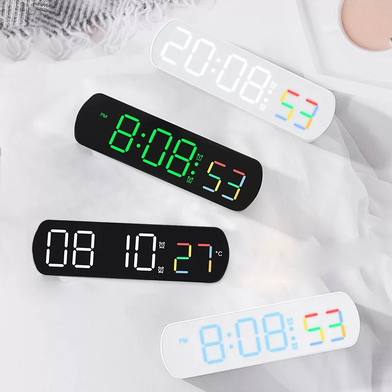 Электронные часы многофункциональные LED будильник температуры, индикация прыжков времени, настенный дисплей, настольные часы, обратный отсчет, ночник