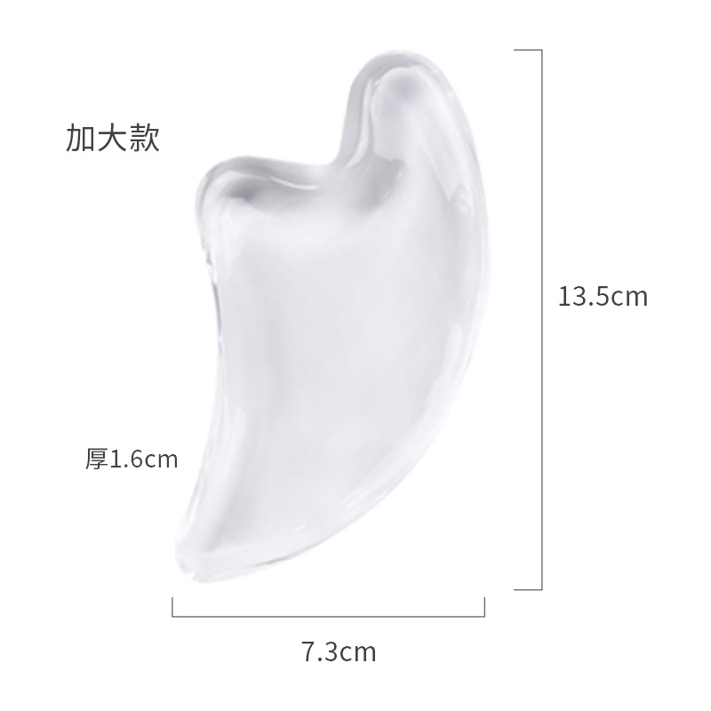 Tablero de raspado de cristal facial especial recoger barra draga Meridian masaje facial belleza cara adelgazamiento artefacto