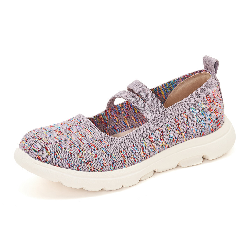 K6016 - 1 nuevo 2024 zapatos de cuero auténtico invierno almohadilla ligera antideslizante cabeza redonda tejido transpirable madre zapatos de mujer