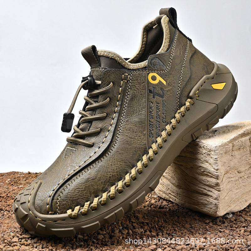 Foreign Trade Export to the United States Genuine Leather Outdoor Sports Hiking Shoes for Men 2025 Autum Breathable Soft-Soled Hiking Shoes Foreign Trade Export to the United States Genuine Leather Outdoor Sports Hiking Shoes for Men 2025 Autum Breathable Soft-Soled Hiking Shoes