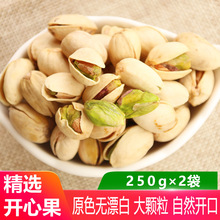 果遇天山开心果250g新货原色无漂白特大颗粒年货干果坚果零食批发