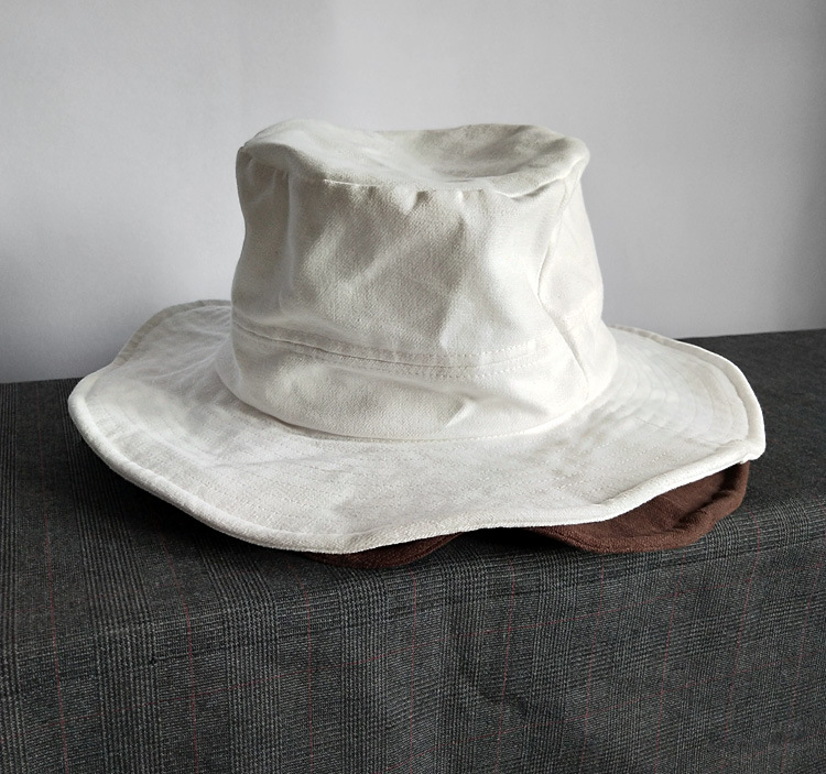Summer and autumn white fisherman's hat, sun hat, large brim bowl hat, Japanese Yamamoto Yoshio hat, unisex outdoor travel cloth hat