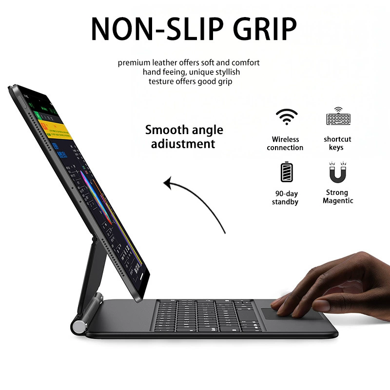 Protective Keyboard Case (iPad) Pro 11 — Bluetooth Keyboard, Adjustable Stand, Official Colors