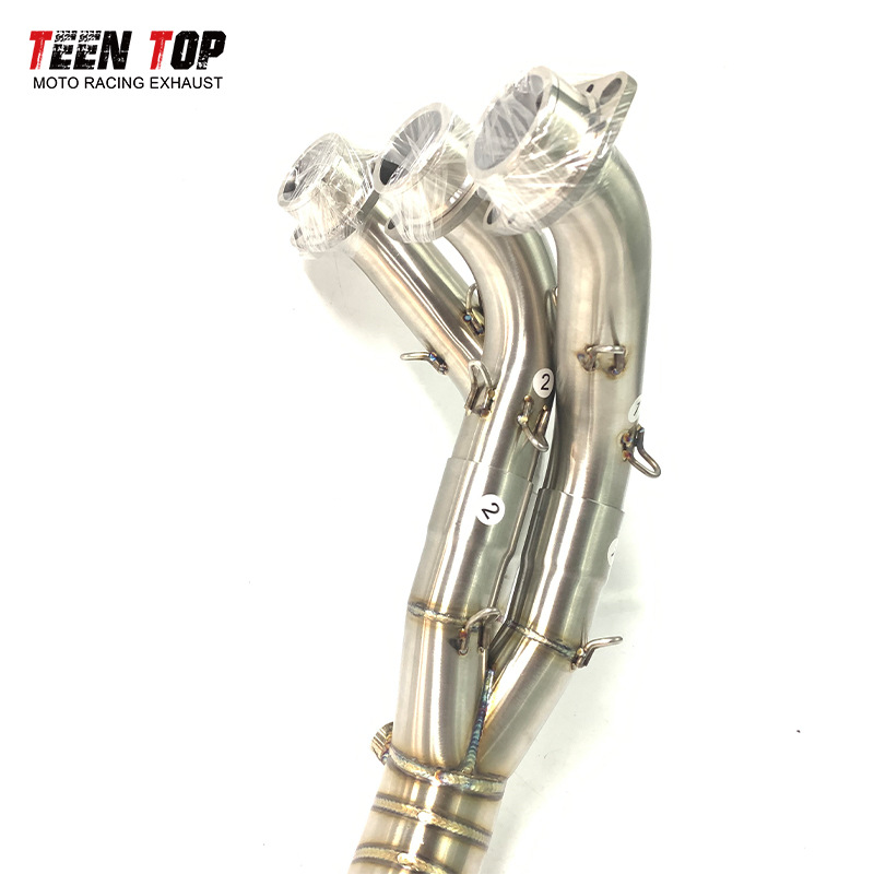Yamaha Mt09 Motorcycle Titanium Alloy Exhaust Fz09 Modified Stainless Steel with Catalytic Converter Front Section Yoshimura