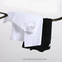 Летняя мужская одежда 230g250 г тяжелый хлопок с короткими рукавами с круглым рукавом футболка приливная свободная сплошная футболка рекламная рубашка на заказ