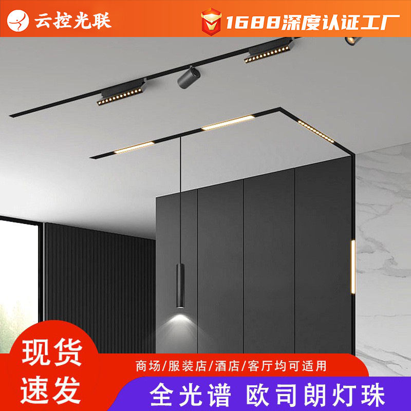 No Main Lighting Fixtures, Recessed and Surface-Mounted, Pre-Embedded Floodlights, Household Led Embedded Magnetic Track Lights