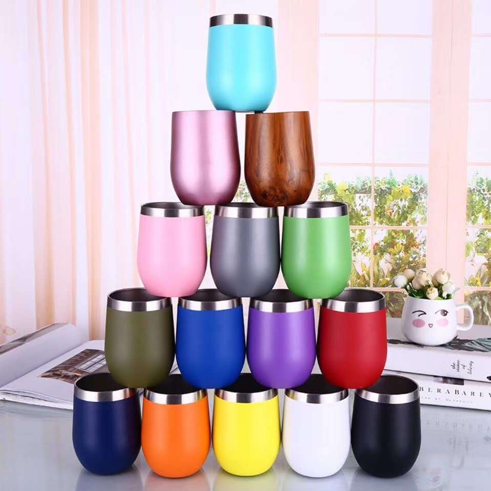 Stainless Top Quality Steel Insulated Water Eggshell Vacuum U-Shaped Double-Layer Portable Children's Handy Cup, Creative Cup_voghion.com