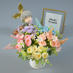 Maca Mei Simulation Flower Tea Bud Living Room Table Place DIY Flower Ring Hat Decoration Scene Arranged Proposa