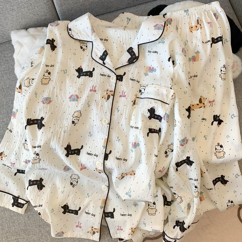 (가슴패드 없음) [윤두미안] 해피독 긴팔+바지