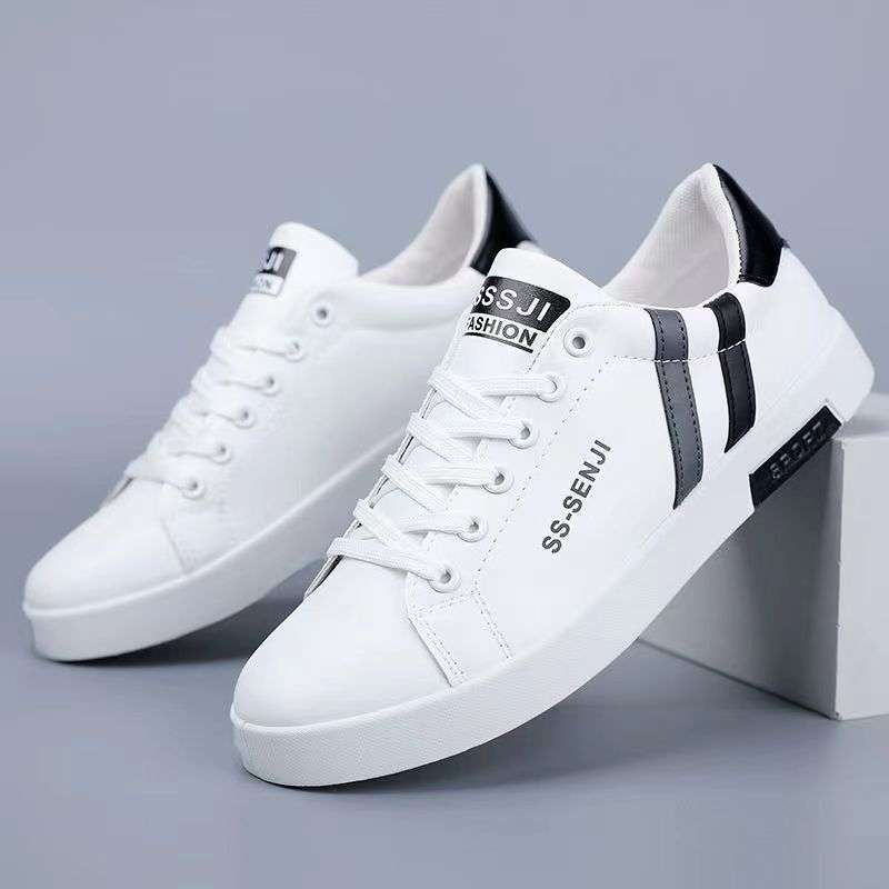 Zapatos blancos pequeños, zapatos de todo fósforo transpirables y desodorantes de verano para hombres, zapatos de tabla coreanos atractivos de moda para hombres, zapatos casuales planos bajos