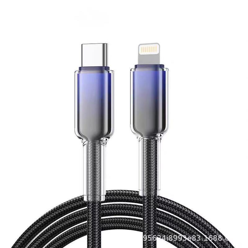 65W アイスクリスタルグラデーション高速充電データケーブル Apple 15-16 Huawei 携帯電話 typec フラッシュ充電 6A 編組ケーブルに適しています|undefined