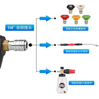 function 345bar/5000psi, High pressure car wash water gun