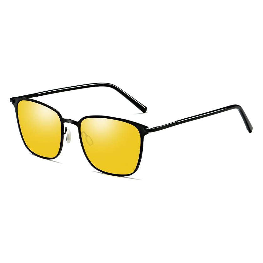 Gafas de sol de los Hombres Nuevo cuadrado gafas de sol polarizadas p0864 metal conductor gafas de visión nocturna gafas de sol