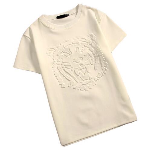 Summer Japanese Space Cotton Large Men's Loose 3D Korean Style Youth Crew Neck Half Sleeve Printed T-shirt