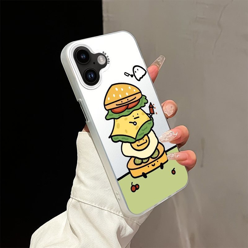 Extra Large Burger Suitable for Apple 16Promax Mobile Phone Case Iphone15 Apple 14/13/12/11 Universal Hard
