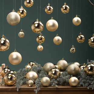 Cross-Border Amazon Bulk Balls 24Pcs Bright Pendant Christmas Hanging Balls 2025 Christmas Tree Matte Balls