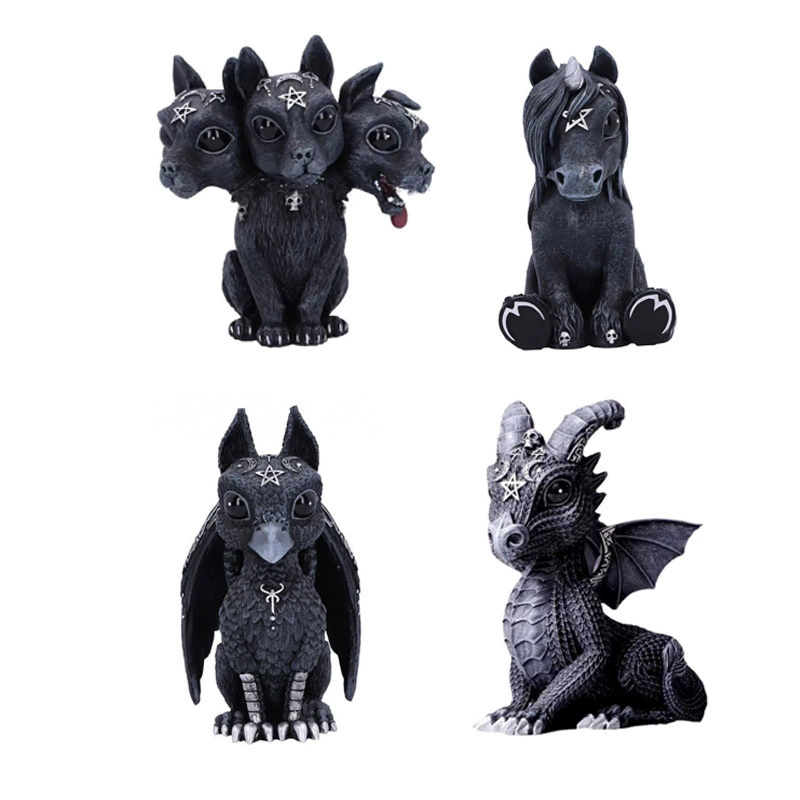 Черный единорог украшение: сумка-почта летающий дракон Resin Crafts Ornament?