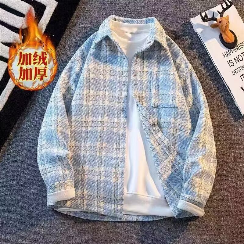 High Street Tweed Woven Chanel-Style Shirt Jacket for Men, Loose Casual Design Couple Jacket, Spring and Autumn Trendy Brand