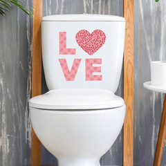 跨境創意情人節LOVE愛心衛生間馬桶貼家居裝飾牆貼自粘貼畫防水