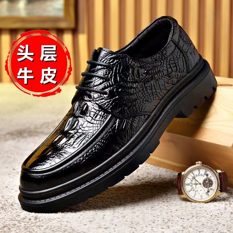 Кожаные туфли мужские кожаные весенние новые бизнес-платья мужские повседневные британские головы кожаные свадебные туфли жениха