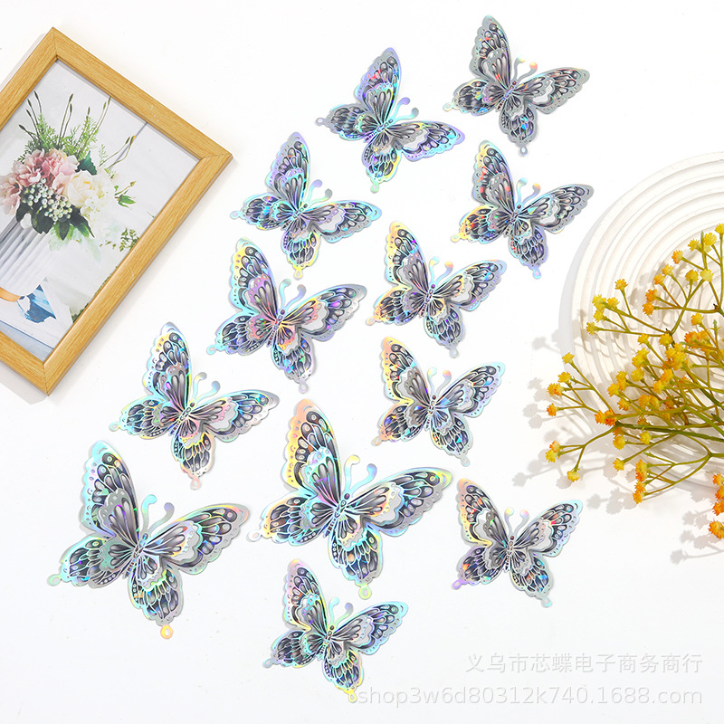 Fantasy butterfly-silver+black