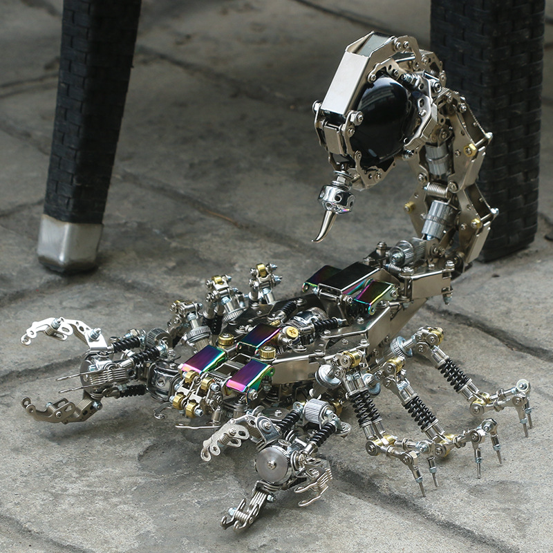 金属拼装模型精密机械成年男生礼物高难度积木diy大人3d蝎子玩具