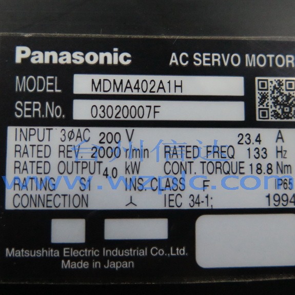 台州信达  二手松下电机 MDMA402A1H  保修三个月 询价