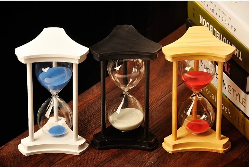 Creativo nuevo marco de madera vidrio reloj de arena temporizador regalo de vacaciones de cumpleaños decoración creativa del hogar