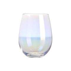 450ml多款式玻璃杯 蛋杯加厚機吹離子鍍電鍍玻璃杯可加工logo