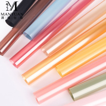 工厂批发彩色玻璃纸水晶纸糖果色鲜花束包花纸OPP透明材料包装纸