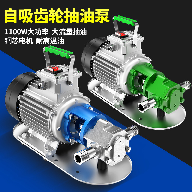 灼濛  自吸不锈钢抽油泵220V380V齿轮高粘度机油柴油食用油液压油