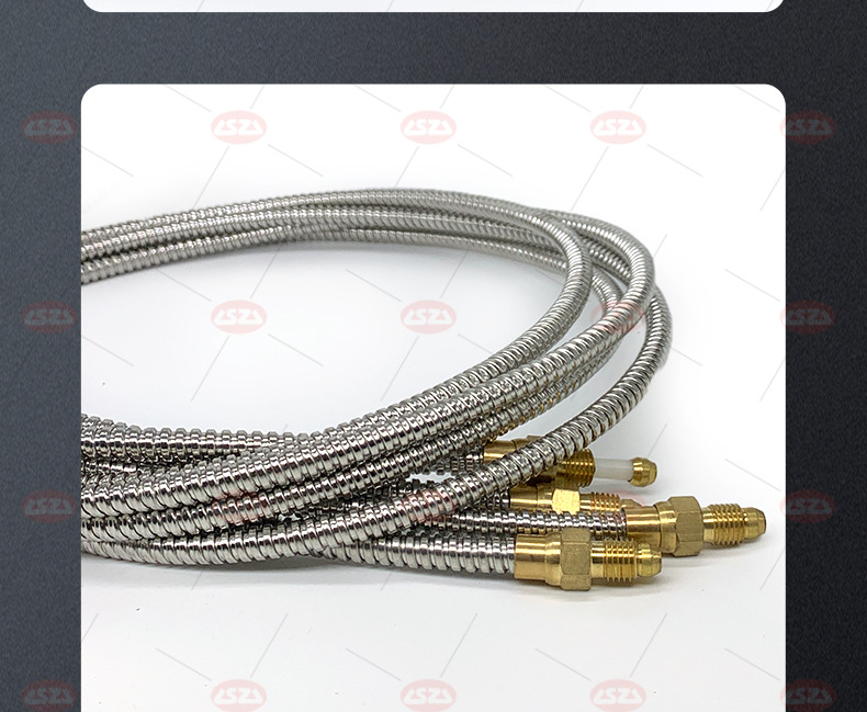 CNC lathe stainless steel bellows lubrication internal clamp oil pipe machine tool spring sleeve lubrication guide oil 4mm