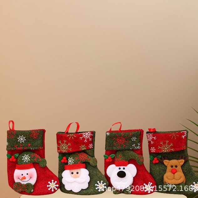suministros de fiesta transfronterizos calcetines de Navidad bolsas de regalos de Navidad calcetines de Navidad colgantes decoraciones de Navidad