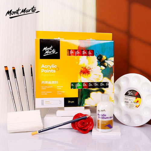 Montmartre acrylic paint set children's hand-painted paint material pack 24 color paint wholesale 12ml acrylic paint