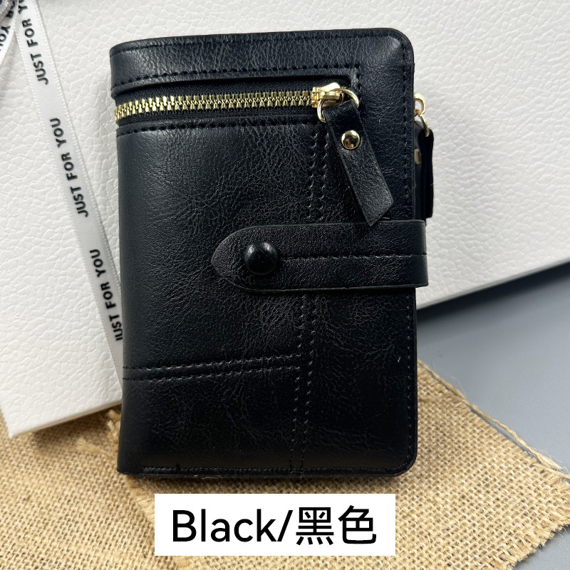 メーカーの新しいソリッドカラーの女性用財布多機能収納女性用小銭入れ薄型二つ折り財布カードホルダー女性用|undefined