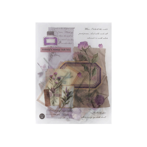 Infeel.me pet sticker pack, small garden four seasons series, plant and flower handbook material decorative stickers