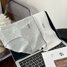 8713无痕螺纹贴胶加长裆A类棉女士纯棉裆中腰内裤透气亲肤三角裤i