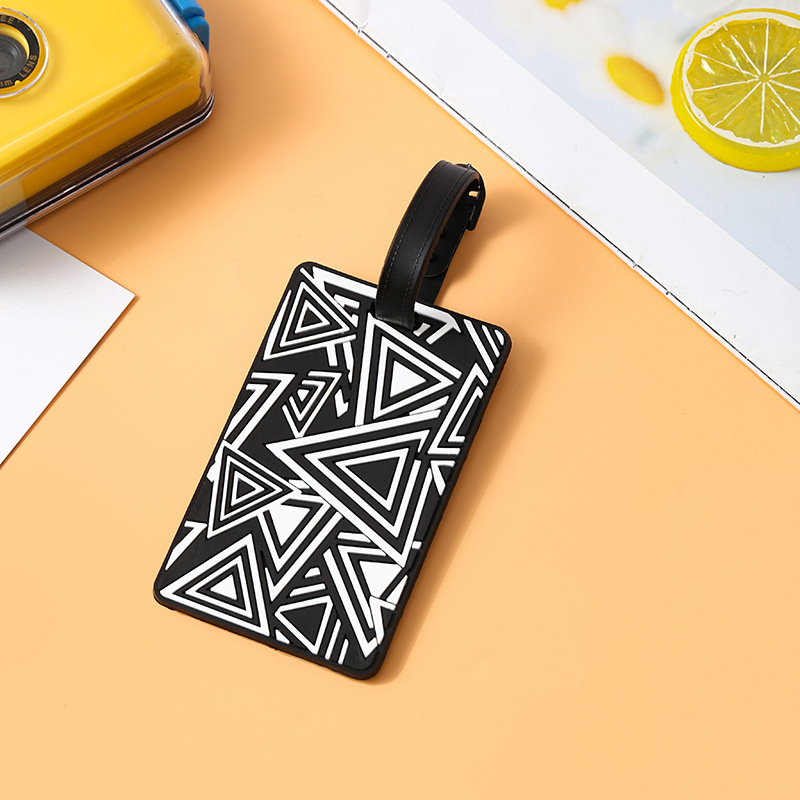Soft PVC Luggage Tags – Colorful Striped Pattern Suitcase ID Tags For Travel (Set Of 1, Assorted Designs)​_voghion.com