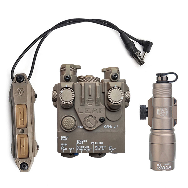 Overseas version DBAL-A2 red and green IR laser indicator M300A/M600C tactical flashlight double control mouse tail suit