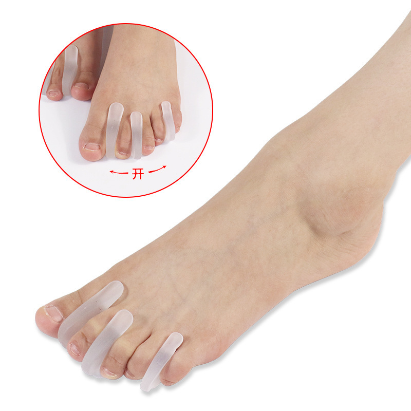A- shaped silicone overlapping toe separator for toe correction (A-shaped large/small size) breathable foot care A- shaped silicone overlapping toe separator for toe correction (A-shaped large/small size) breathable foot care